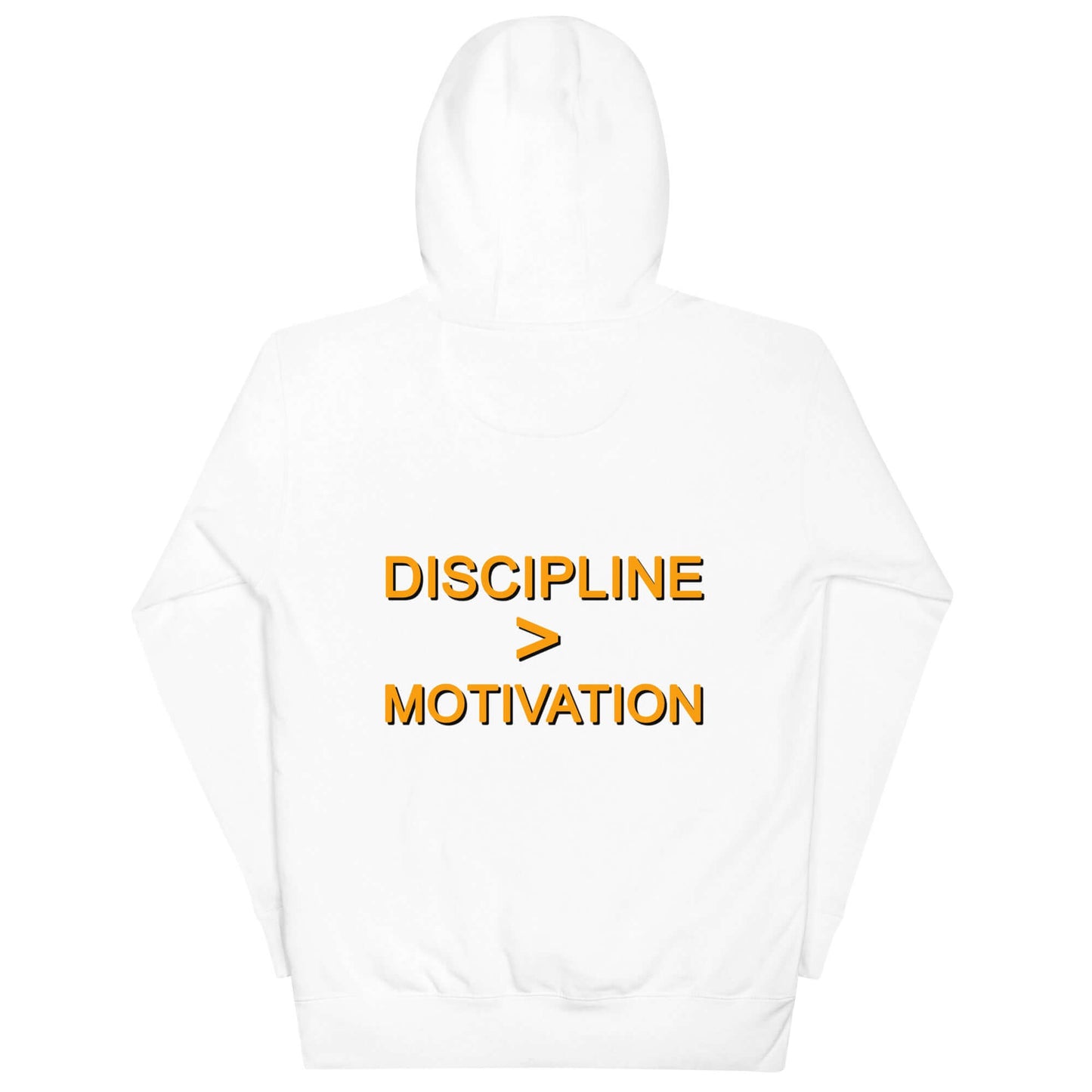 "Дисциплина &gt; Мотивация" - унисекс суичър с качулка